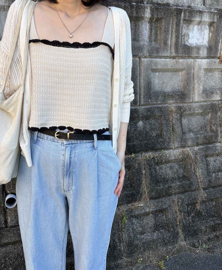 画像: カップ付きインナー ✕ ビスチェ