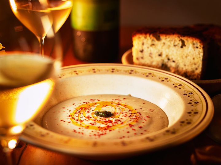 三軒茶屋『awashima102』の「焼きなすのポタージュ」