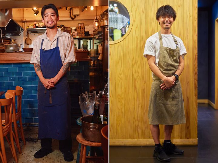 国立競技場『CENSU TOKYO』の金須郁幸シェフ、三軒茶屋『awashima102』の辻井圭悟シェフ