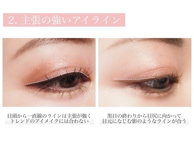主張の強いアイライン 解説