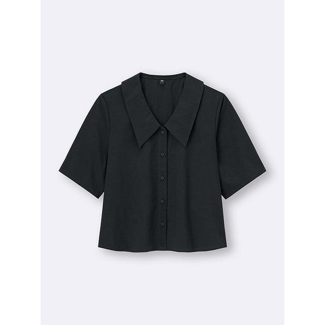 GUのビッグカラーブラウス