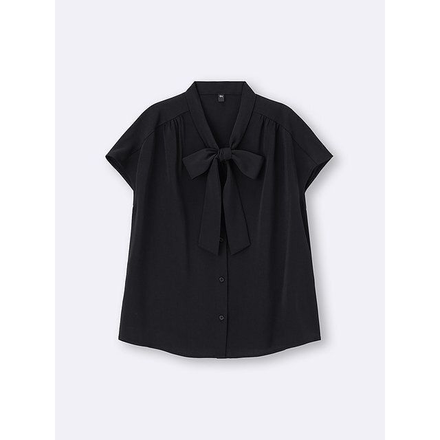 GUのボウタイブラウス