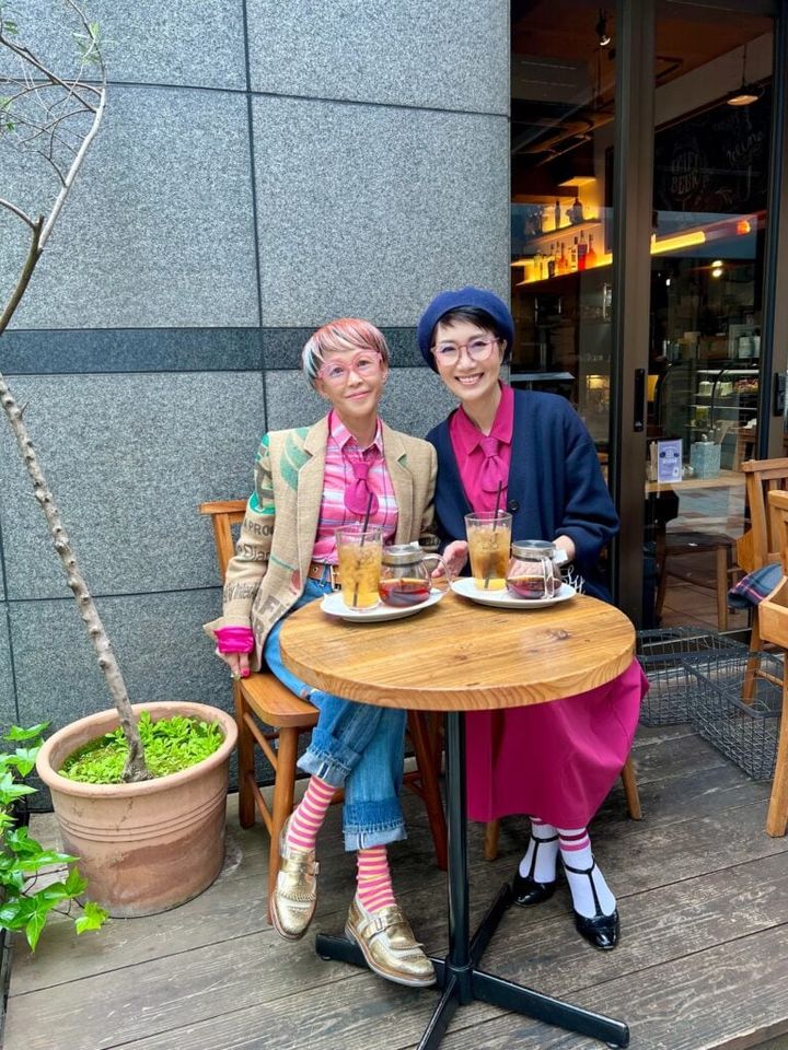 ピンクをキーカラーとしたリンクコーデ