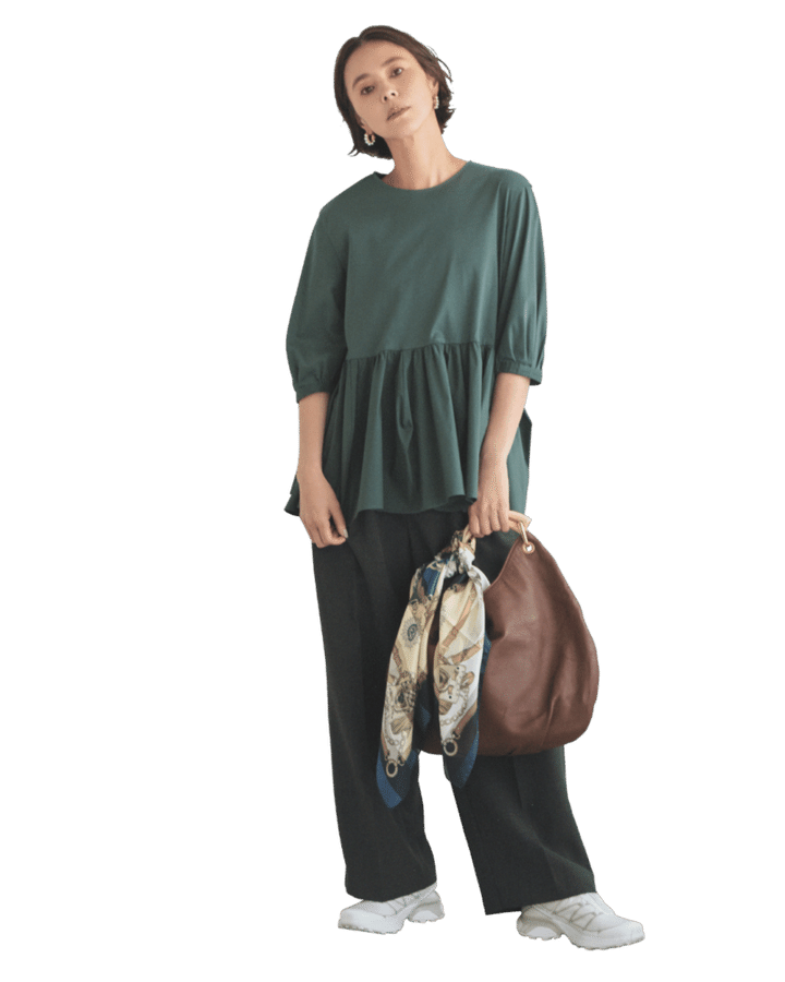 CROSS FUNCTIONのセンタープレスイージーワイドパンツ3600円（クロス ファンクション）