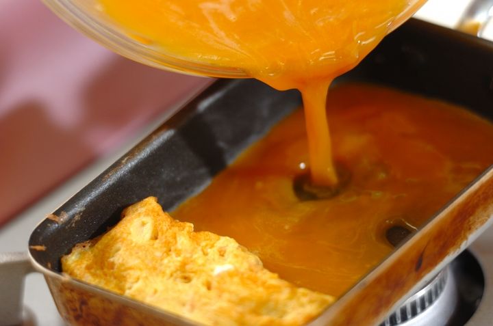 ナメタケの卵焼きの作り方3