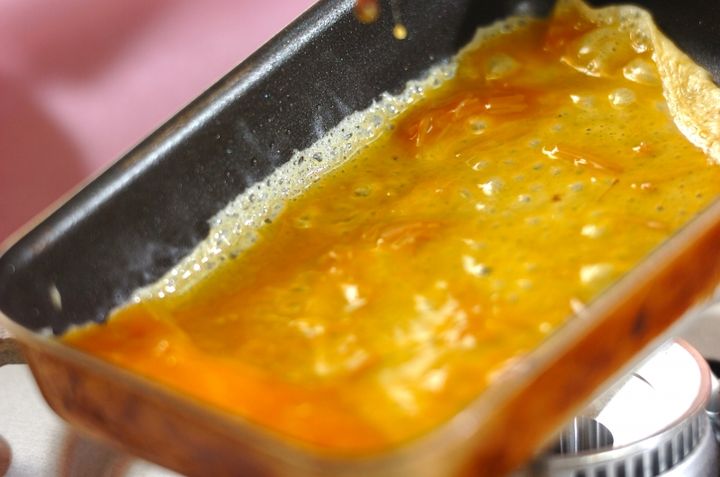 ナメタケの卵焼きの作り方2