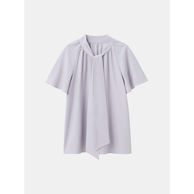 PLSTのシャンブレーボウタイシャツ