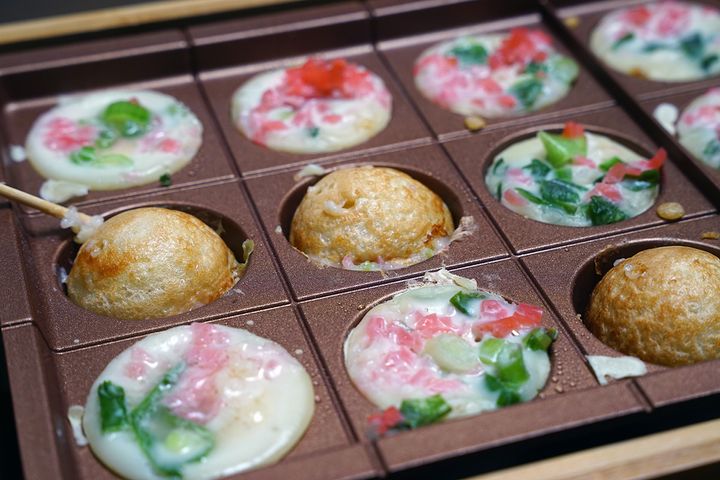 非常にスムーズにたこ焼きをひっくり返すことができます。