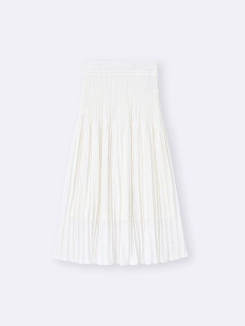 2025夏gu女性おすすめシアーニットフレアスカート