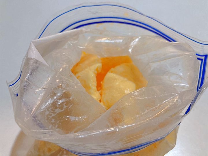 完成した濃厚アイス