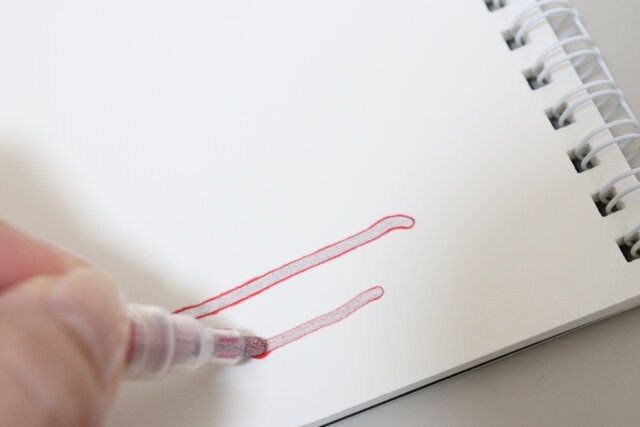 ふちどりマーカー 書き心地