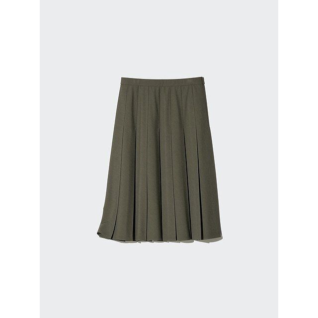 ユニクロのワイドプリーツミディスカート