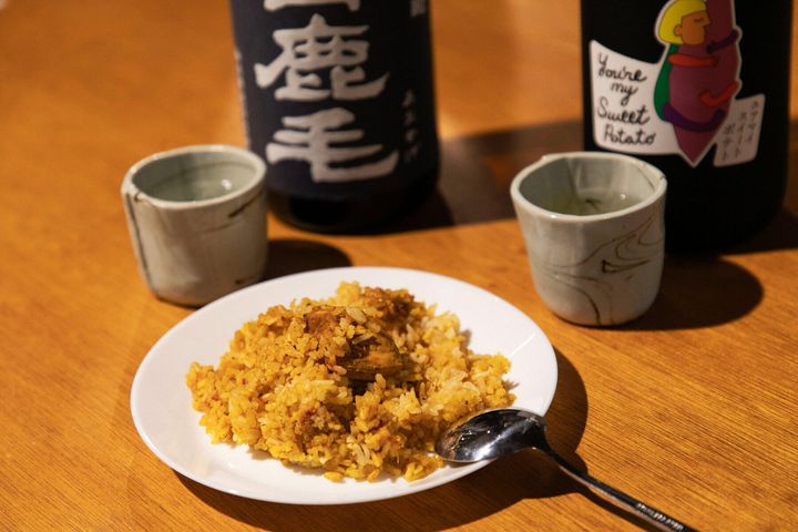 左が『柳田酒造』の「青鹿毛」、右が“ユアポテ”