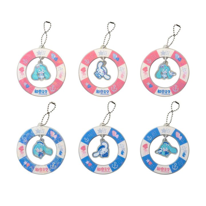 初音ミク×シナモロール ゆらゆらアクリルキーチェーン ～マリンスタイル～