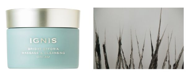 02：イグニス 落ち切らずに残っているところがちらほら。マスカラをこのクレンジングで落とすのは難しそう。