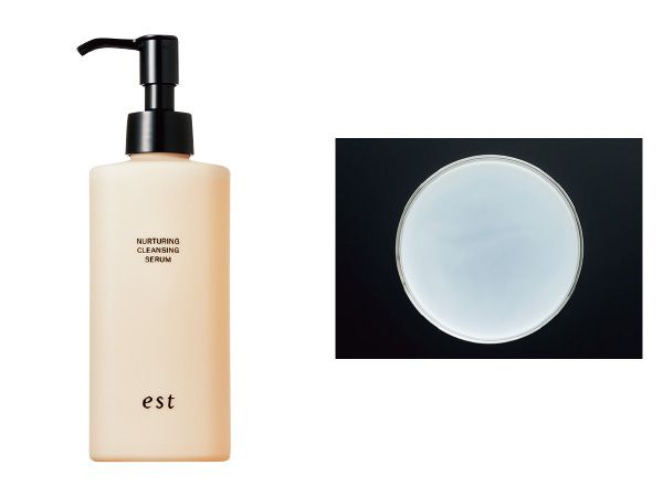 03：エスト お湯としっかり混ざって均一に白濁した。これは洗い流しがしやすいタイプ！