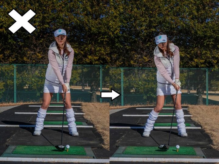 女子プロが教える“飛ぶ構え”！スライスを防いで大きく飛ばす