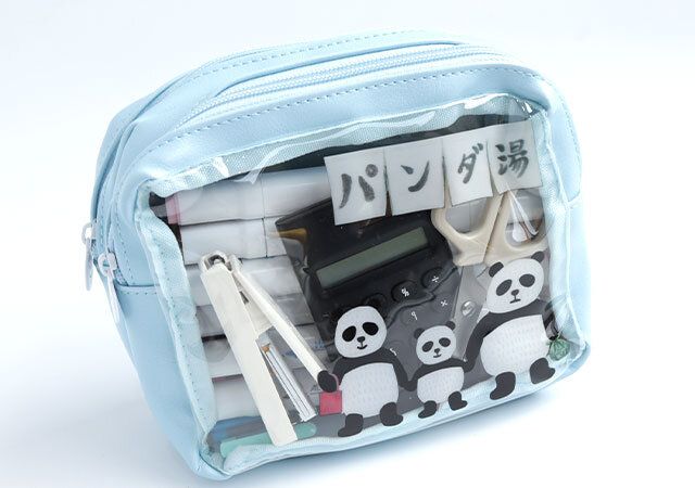 宝島パンダ銭湯ポーチ文具収納