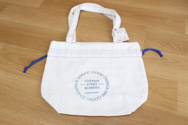 ダイソーの巾着トートバッグ（カラー）1