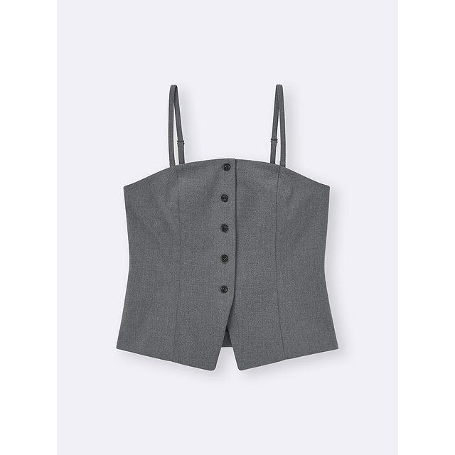 GUのフロントボタンビスチェ