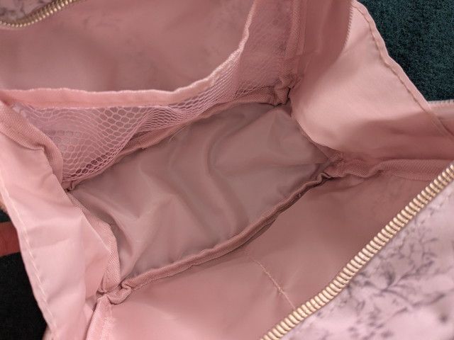 SNIDEL HOMEフリル付きポーチ 内側メッシュポケット