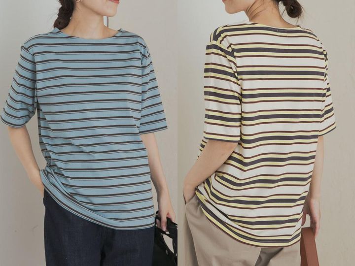 画像: 「マルチボーダーTシャツ」各￥5,500 出典：アーバンリサーチ ドアーズ