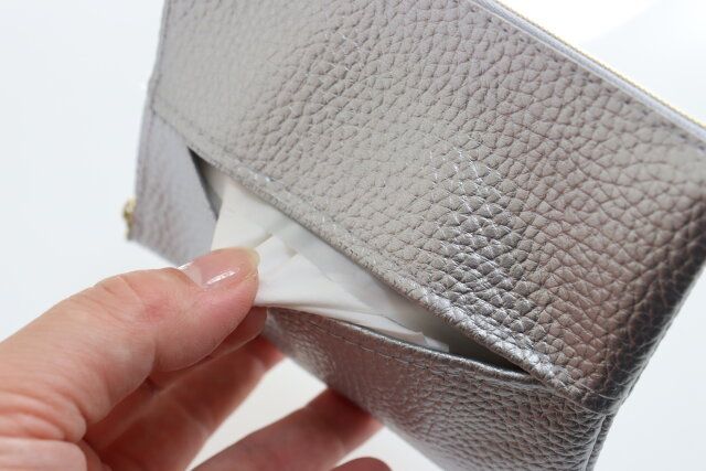 レザー風ポケットティッシュポーチ ティッシュ収納