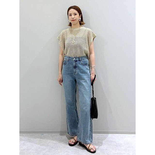 グローバルワークのメッシュニットフレンチプルオーバー