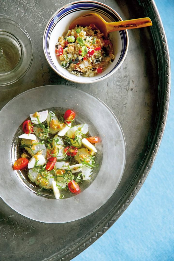 梅麹ドレッシングで作る！タブレ＆カルパッチョ