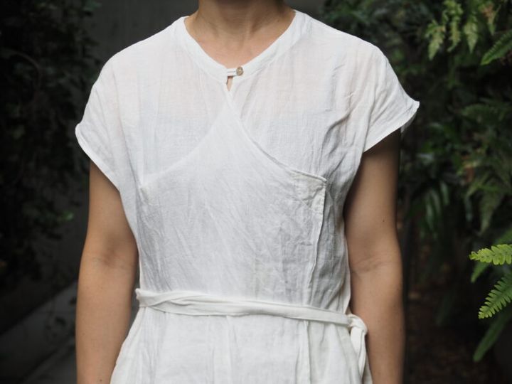 リネンのワンピース