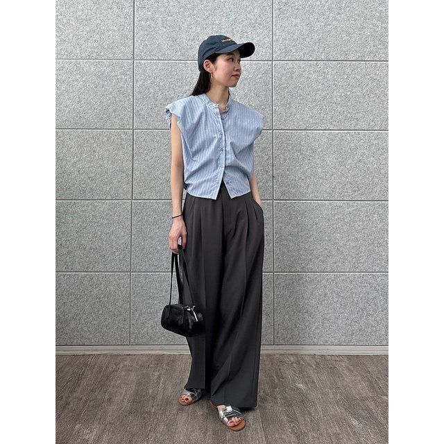 ストライプシャツコーデ2