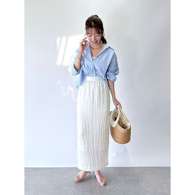 ストライプシャツコーデ3