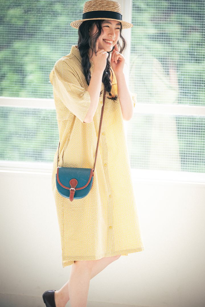 はじめまして！芽以のギンガムチェックの超可愛いワンピースはなんと《ワークマン》【FUDGE FRIEND おしゃれさんの毎日コーディネート vol.572｜ 栁沼芽以】