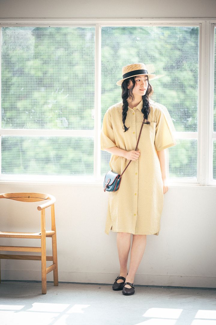 はじめまして！芽以のギンガムチェックの超可愛いワンピースはなんと《ワークマン》【FUDGE FRIEND おしゃれさんの毎日コーディネート vol.572｜ 栁沼芽以】