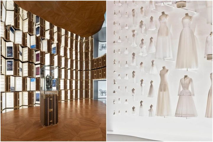 画像: （左）『LOUIS VUITTON（ルイ・ヴィトン）』の展示エリア ©️LOUIS VUITTON・（右）の展示エリア ©️Victor Marvillet