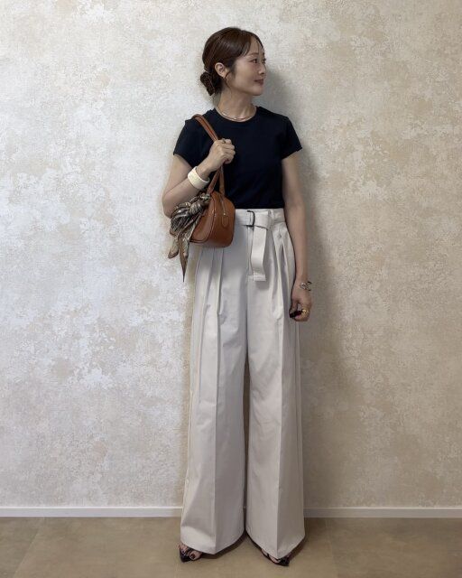 着回しコーデ②ミニTでスタイルアップコーデ