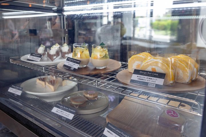 種類豊富なケーキが並ぶショーケース