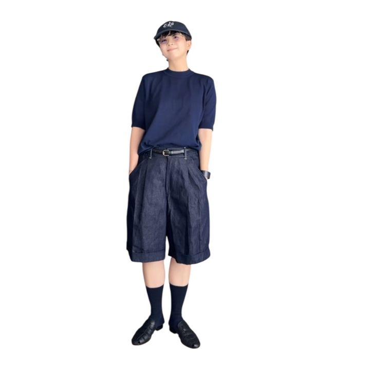 夏のデニムのハーフパンツ着回し【FUDGENA SPECIALIST：kinokoのボーイズスタイル vol.148】