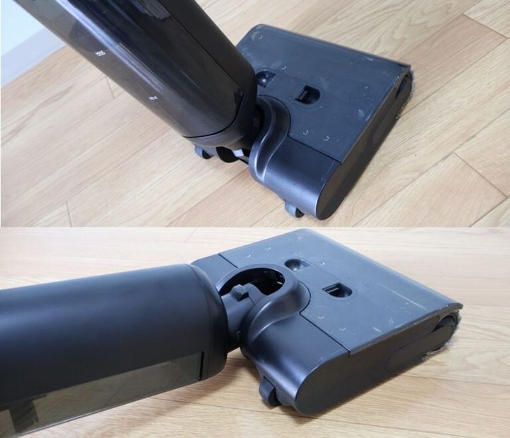 ヘッド部分は180度までフラットに倒れる