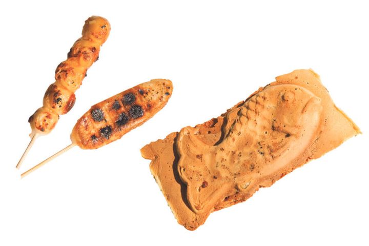 吉祥寺〈天音〉団子、たいやき