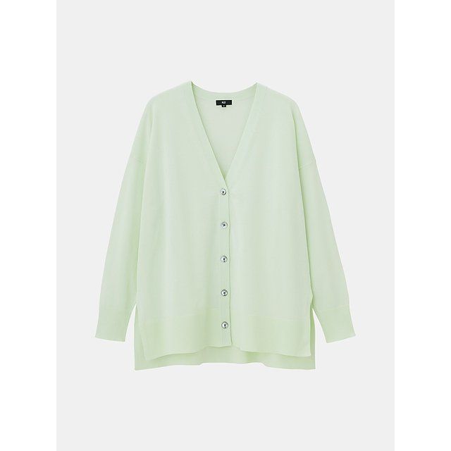 コットンアセテートブレンドリラックスカーディガン