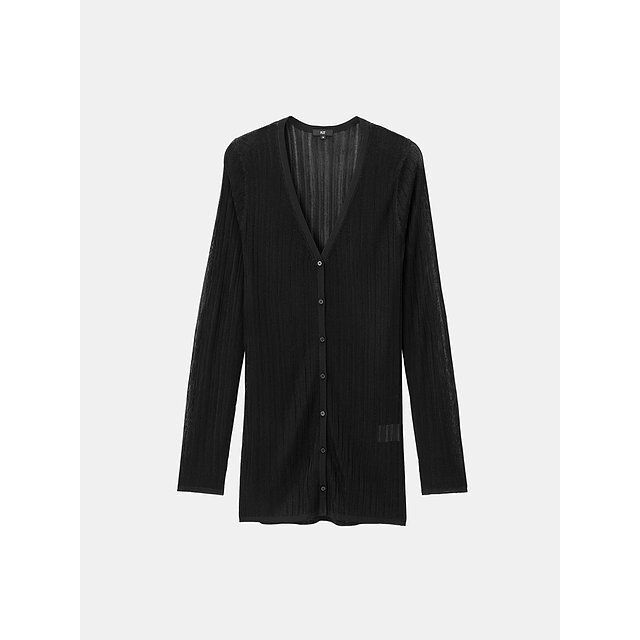 PLSTのランダムリブカーディガン