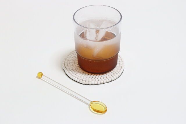 セリアのお洒落なガラススプーンH14cm