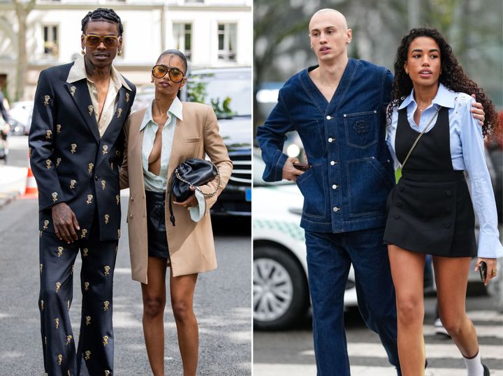 ファッションウィークのストリートでキャッチしたカップルたちのリアルコーデ。