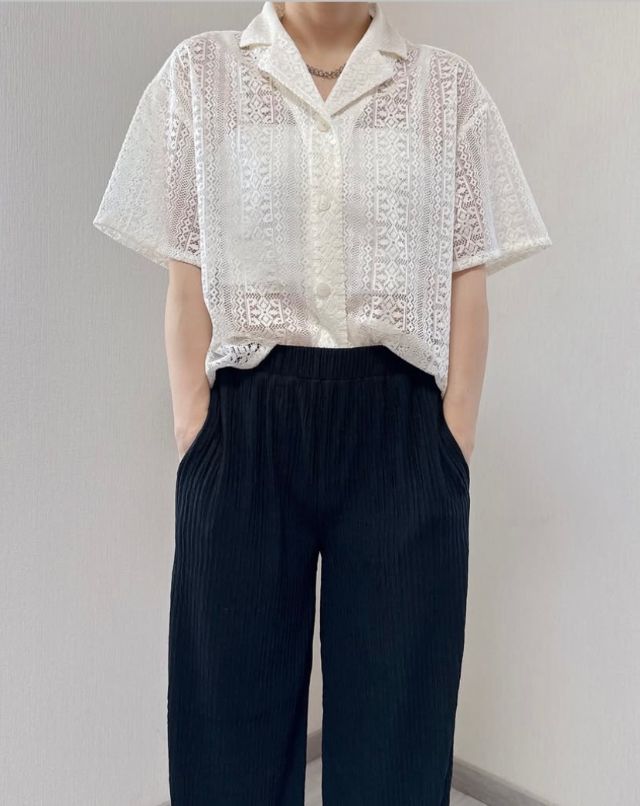 プリーツパンツ