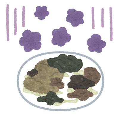 腐った食べ物のイラスト