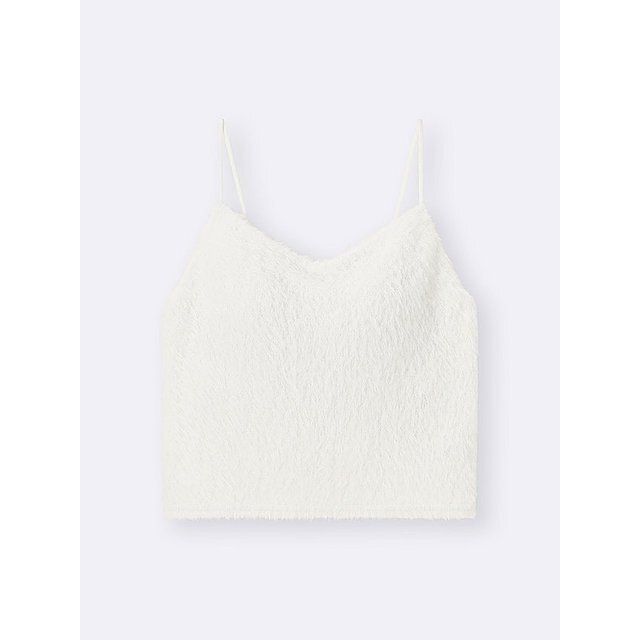 GUのブラフィールクロップドフェザーキャミソール