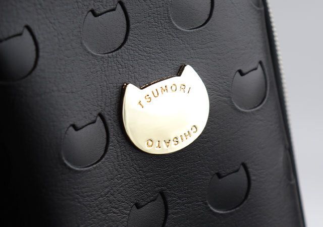 ツモリチサトスマホショルダーバッグネコゴールドプレート