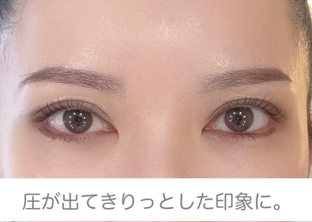 圧が出てきりっとした印象の眉