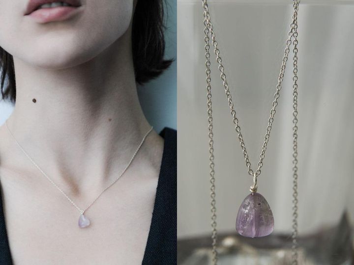 画像: 「amethyst slide necklace」￥10,600【スメリー ソー】 出典：スメリー